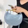 Woven Tote Bag Party Fashion Purses Designer Woman Handbag Leather Luxury Metal Evening Clutch Bags For Women