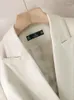 Kvinnors tvåbitar byxor bitar kostymer blazer och svart snygga eleganta kontor damer smala fast beige fotledslängd byxor jacka kappa