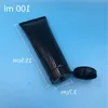 60 ml 100 ml Empty Black Plastic Tube Flip Cap Bottles Cosmetic Containers packaging 50 pcs Ldkgv