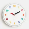 Wall Clocks Wooden Children Cute Clock Modern 3d Round Watch Small Living Room Silent Reloj Pared Decorations