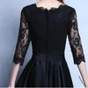 Party Dresses Robe de Roiree Evening Dongcmy Fashion 2023 Lace Black Plus Size Gala Abiti da Sera formella klänningar