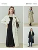 Women's Trench Coats FSLE Classic Fashion Double-breasted Mid-length Coat Female Spring British Style Solid All-match Windbreak For Women