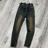 Jeans da donna High Street Designer pantaloni gambe forchetta aperta capris stretti ricamo stampa pantaloni in denim dritti dimagranti pantaloni jeans marchio di moda abbigliamento donna