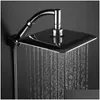 Soffioni doccia da bagno All'ingrosso-grande quadrato in ABS cromato con pioggia d'acqua con set di bracci di estensione per Mayitr Drop Delivery Home Garden F Dhv38