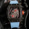 Uurwerkhorloge RM Mechanisch Vrije tijd Rm27-04 Heren/Dames Volautomatisch Koolstofvezelband Mode Zwitsers uurwerk