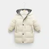 Casaco de inverno infantil para baixo jaqueta de inverno para bebês meninos meninas casacos parka acolchoados engrossar casacos longos quentes macacões para crianças pequenas 231025