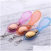 Spoons Folding Spoon Rose Gold Stainless Steel Portable Outdoor Cam Tableware With Plastic Box Buckle Za6321 Drop Delivery Home Garden Dh3Uy