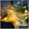 Ballon Mode Led Lichtgevend Boeket Transparant Bubble Rose Zonnebloem Lelie Met Stok Bobo Bal Valentijnsdag Cadeau Party Decor Drop Dhxza