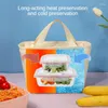 Storage Bags Portable Lunch Box Thermal Insulated Canvas Dinner Container Picnic Food Kids School Bento