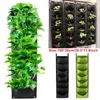 Pflanzgefäße, 6 Taschen, Blumentöpfe, vertikale Pflanzgefäße an der Wand, zum Aufhängen, Filz, Gartenpflanzen, grüne Felder, Wachstumsbehälter, Taschen für den Innenbereich