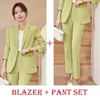 Dames Tweedelige Broek Hoge Kwaliteit Dames Abrikoos Blazer Dames Pakken Broek En Jas Set Werk Kantoor Uniform OL Stijlen