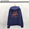 Designer New 23SS Herren Galler Yes Streetwear Depts Hoodies Pullover Modemarke Mehrfarbig Basic Double Cotton Damen Lose Langarm Bedruckter Kapuzenpullover