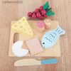 Kitchens Play Food Wooden Squishy Food Creative Simulation Play House Fruits And Vegetables Kitchen Toys Desktop Decor Boys Girls Toy Cooking SetL231026