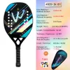 Tennisracket Professional 3K Carbon Fiber Beach Tennis Racket Men Kvinnor Högkvalitativ grov yta Racket med väska Cover 231025