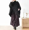 Winter Womens Coat New Original Design Cape Loose Short Front Long Cape Bat Sleeve Coat Cape Coat