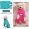 Dog Apparel Fleece Dog Pajamas for Small Dogs Thicken Polar Fleece Windproof Winter Dog Coat Reflective Zip-Up Puppy Outfit Cuttable Belly 231025