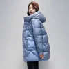 Women's Down Parkas 2023 Parka Winter Cotton Jacket Coat Ladies Long Hooded Outwear Thick Padded Female Overcoat Tops 231026