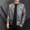 Giacche da uomo in pelle da uomo primavera e autunno versione coreana giacca da moto slim fit casual