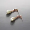 Stud Earrings Double Fair Wedding Engagement For Wommen Rose Gold Color Imitation Pearl Women's Earing Fashion Jewelry DFE446