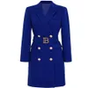 BL008 Blazers Gouden Leeuw Cocktail Party Lente Herfst Hoge Kwaliteit Producten Slanke Riem Veelkleurige Eenvoudige Werkkleding Vrouwen Pak Dress2800