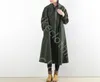 Outono inverno casaco design original tecnologia velo novo simples terno gola longa sobre o joelho casaco feminino retro lã casaco trench coat feminino