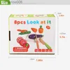 Cuisines Jouer Simulation alimentaire cuisine semblant jouet en bois jeu classique Montessori jouet éducatif pour enfants enfants cadeau coupe fruits légumes SetL231026
