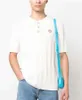 23SS Designer Ribbed Knit Polos Slim Fashion Casablaa Casual T-shirt Svart Vita män och kvinnor mångsidig kortärmad t-skjorta klassisk stil bomullste