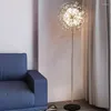 Lampy podłogowe Nowoczesne luksusowe kryształowe lampa LED Złota Chromowy Kolor Dandelion Stojący Światło do salonu w sypialni wystrój domu