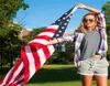 Festlig 90150 cm broderad USA Flag Banner Flags Outdoor Stars Stripes Brass Gommets Banners 35 fot American Decor Flags av O5071459