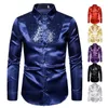 Camicie eleganti da uomo Camicia Paillettes glitterate Abbigliamento Moda Sexy Casual Festival Banchetto Spettacolo teatrale Ospite di nozze Prom Top