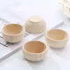 Juegos de vajilla 4 piezas Decoración en miniatura Tazón de madera pequeño Juguetes de cocina simulados Suministros de bricolaje Modelo Cubiertos Juguetes sin terminar Artesanía