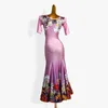 Scena noszona różowa sukienka taneczna Ballroom Ballroom Femil Professional Fear Ferwear Latin Waltz Tango Costume TL824