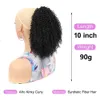 Sintético s alororo cordão puff cauda afro kinky encaracolado grampo de cabelo na cauda africano peruca para preto feminino 231025