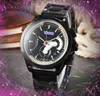 High-Quality President Automatic Date Men Big Dial Watches Quartz Movement Clock Black Silver Case Sapphire Mirror Waterproof super watches Montre De Luxe Gifts