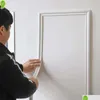 Autocollants muraux auto-adhésifs imperméables plinthes taille TV fond cadre 3D mousse bordure bord bande de pression pour la décoration de la maison Dhhiu