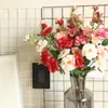 Fleurs décoratives Rose chinoise artificielle utilisée pour la décoration de mariage maison de noël