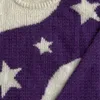 Suéteres para mujer Otoño Habla Estilo Ahora Y2k Suéter Jersey Mujer 2000s American Retro Púrpura Moda Estrella Mangas Largas Cardigan