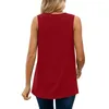 Blouses pour femmes pour femmes Mode 2023 Top Col V Lâche Ajustement parfait Confortable Toucher la peau Couleur unie Design sans manches Lady Vest Blusas