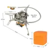 Stoves Arrival Outdoor Portable Three Head Stove Camping Windproof Stove Camping Picnic Outdoor Foldable Gas Stove 231025