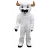 Hochwertige weiße Kuh Maskottchen Kostüme Halloween Fancy Party Kleid Cartoon Charakter Carnival Xmas Werbung Geburtstagsfeier Kostüm Outfit