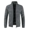 Men's Sweater Coat Zipper Loose Sweater Casual Youth Knitted Long Sleeve Cardigan 2023 Fashion Woolen