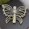 Broches broches Broche Designer Brooch Brand Brand Letter Womens Crystal Gold plaqué Sier Broochs Suit Pin de mariage Robe Jewerlry Gift