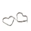 Hoop Earrings Heart Silver Color Set Cute Vintage Stud For Women Circle Adjustable Trendy Fashion Jewerly