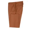 Мужские костюмы, мужские пиджаки, летние деловые повседневные медно-коричневые брюки, мужские классические брюки на заказ, 2023, мужские