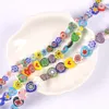 Pozostałe 8-12 mm mieszane wzory kwiatów serca Millefiori Szklane luźne koraliki Lampwork rzemieślnicze do biżuterii wytwarzania YKL0848332Y