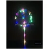 Balão LED Iluminação Luminosa Transparente Bobo Bola Balões Com 80cm Pólo Corda Xmas Decorações de Festa de Natal Drop Delivery Brinquedos Dhizh