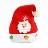 Dekorationer Sweep Code Gift Red Cartoon Borsted Cloth Hat Santa Snowman Elk Style
