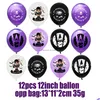 Christmas Decorations New Wednesday Addams Latex Balloons Set Party Decoration Purple Black Girl Printing Balloon Pographic Props Orna Dhhtx