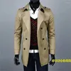 Men's Trench Coats Crazy Promotion ! Designer Slim Sexy Coat Men Overcoat Long Sleeve Mens Clothing Business Outerwear Casaco Masculino