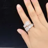 Baguette Diamond Pierścień niestandardowy srebrny srebrny s925 Hip Hop luksusowy moissanite lodowane diamentowe pierścienie